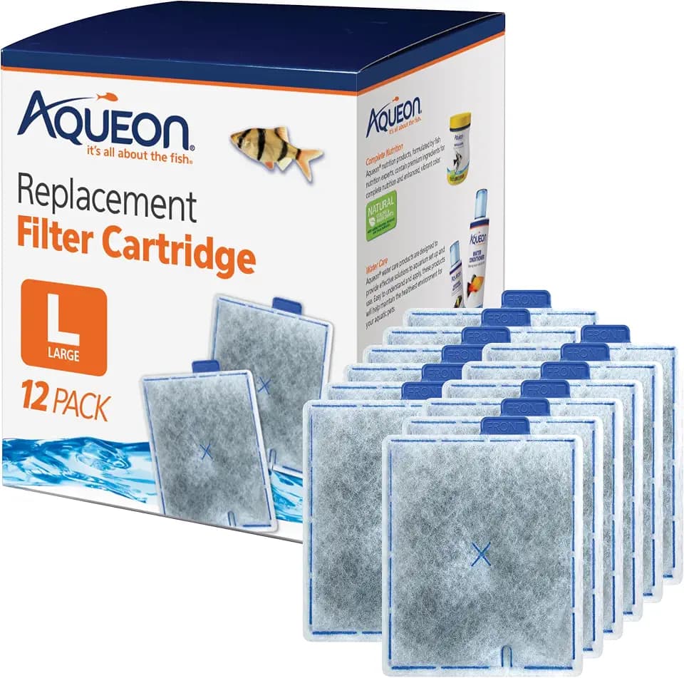 Aqueon Replacement Filter Cartridges Large, Filter Cartridge - 12 Pack