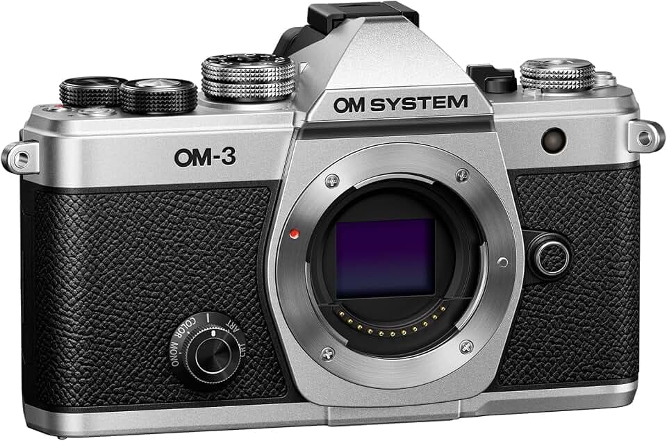 OM SYSTEM OM-3 Micro Four Thirds Systemkamera - 20MP Stacked Sensor & AI-AF | Wetterfeste DSLM mit 5-Achsen-Bildstabilisierung, TruePic X Prozessor, 4K Video, Focus Stacking und Live ND Filter