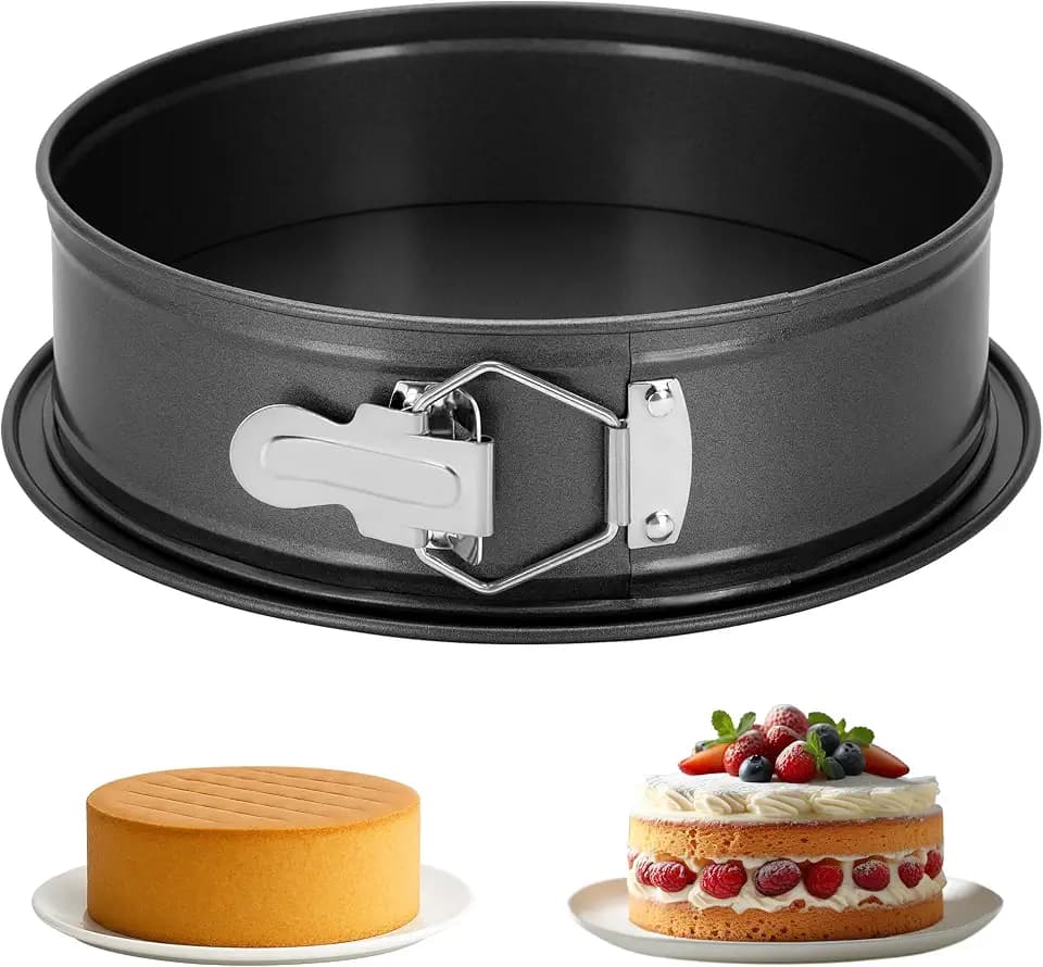 Kuchenform zum Backen, Runde Springform mit Losem Boden, 20×6,5 cm