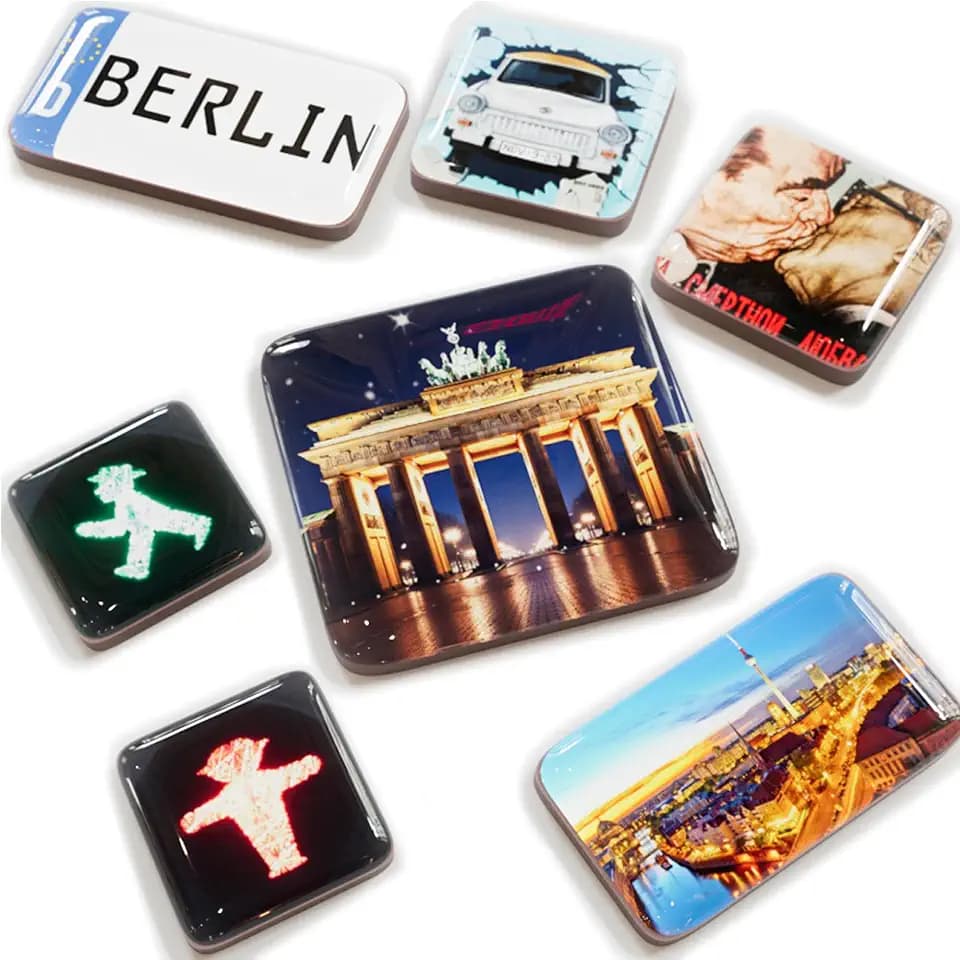 Berlin Souvenirs Kühlschrankmagnete, 7-Teiliges Set - Magnete Mit Motiven Als Andenken, Passend Zur Reise Gutschein