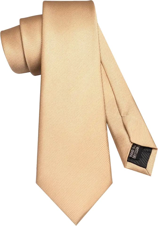 JEMYGINS Mens Solid Color 7cm Silk Tie for Business and Wedding