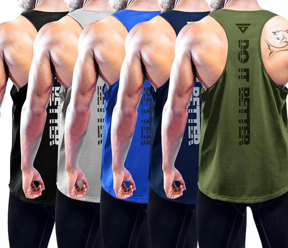 Boyzn 1 or 3er Pack Tank Top Herren, Sommer Ärmelloses T-Shirts Atmungsaktive Muskelshirts Achselshirts, Fitnessstudio Workout Tank Top Sport Unterhemd Gym Bodybuilding Sleeveless T Shirt für Laufen