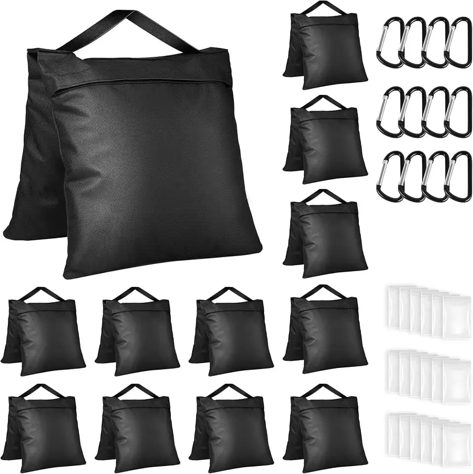 12 Pack Sand Bags Weight Bags, Heavy Duty Sandbags for Patio, Tripod