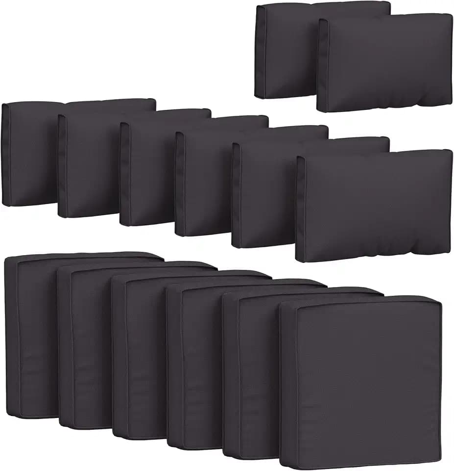 14Pcs Outdoor Cushion Covers Waterproof Fade-Resistant with Zipper