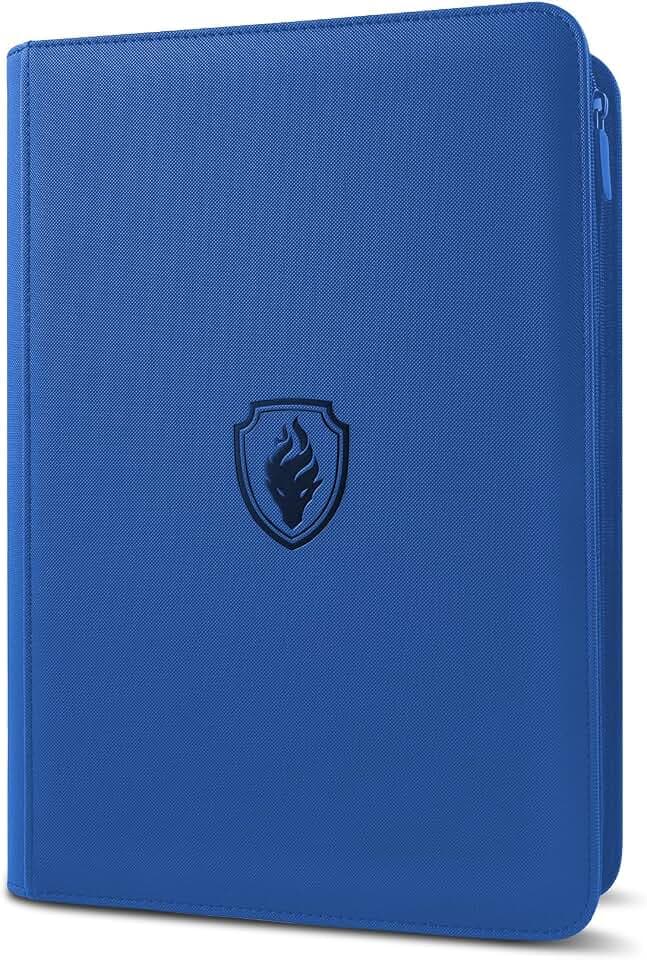 Premium Zip Card Binder, Fabmaker 9 Pocket Trading Card Binder PU Cover