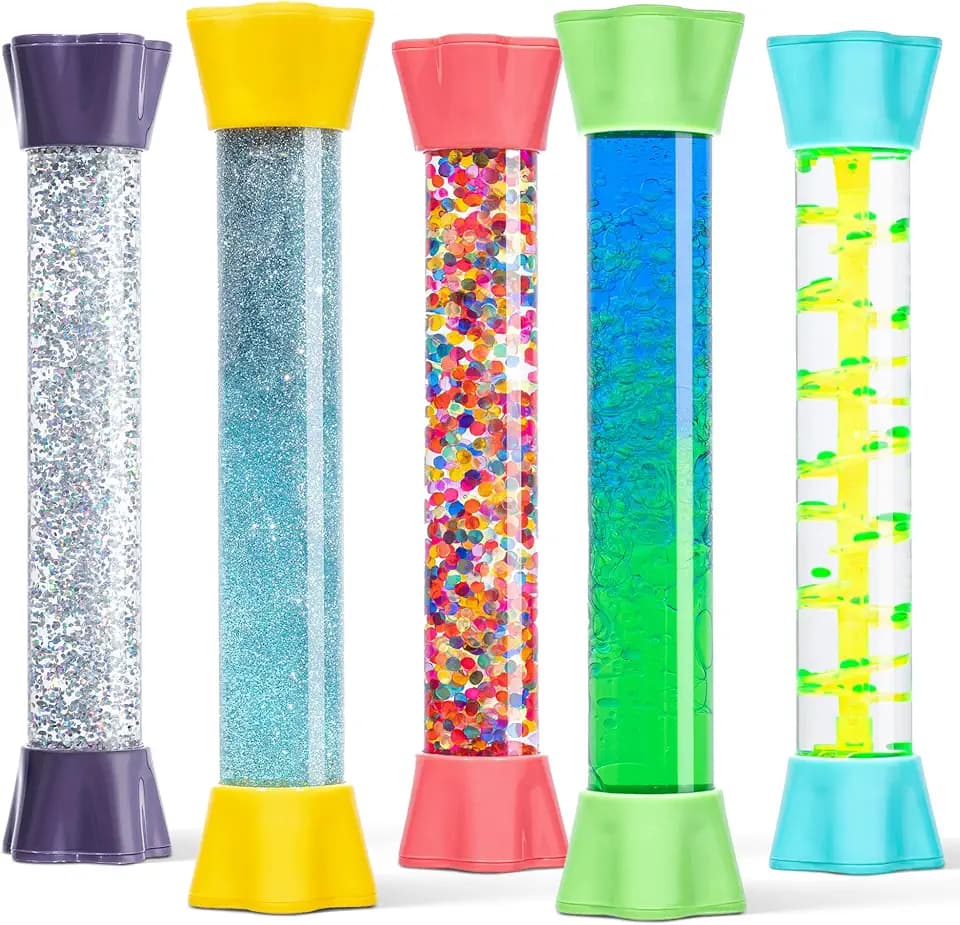 Special Supplies Liquid Motion Bubbler Toy Cool Tubes Colorful Hourglass Timer with Droplet Movement, Bedroom, Sensory Play for Home or School (Style 2)