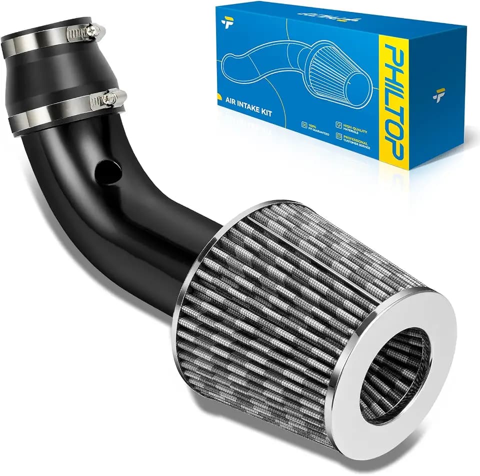 PHILTOP 3" Universal Cold Air Intake Kit (Black)