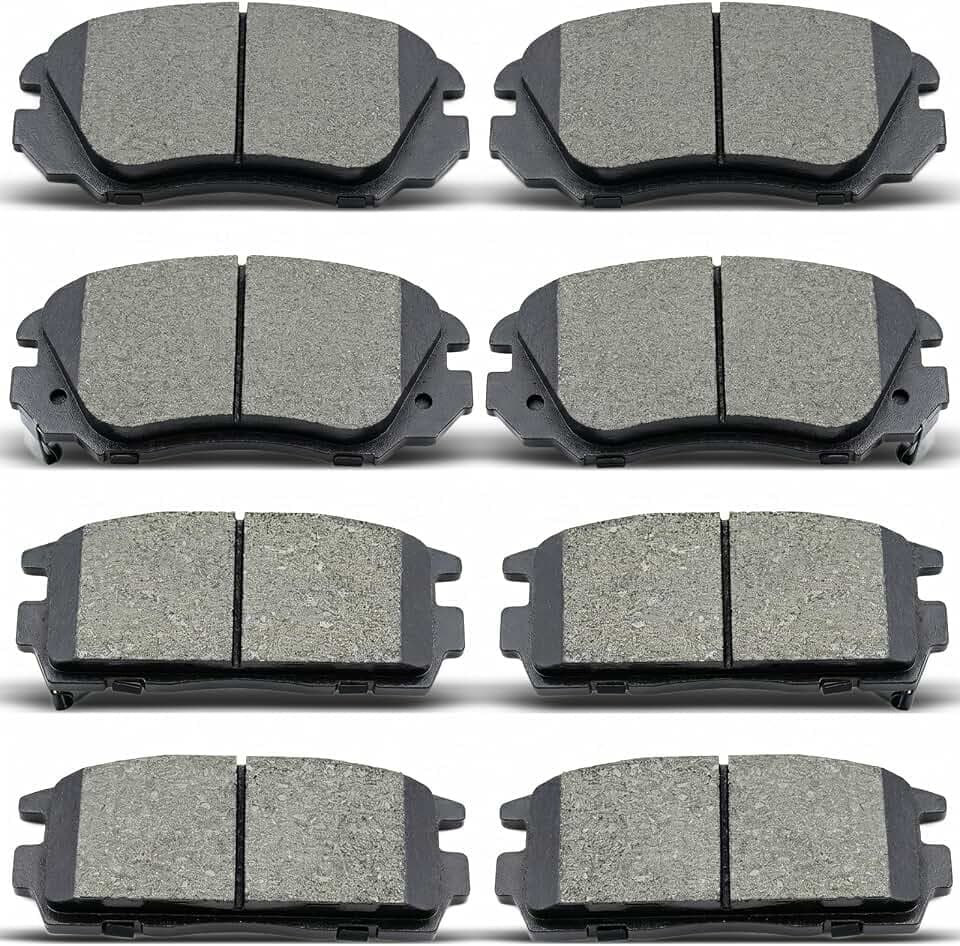 Front Rear Ceramic Brake Pads Fit for 10-17 Chevrolet Equinox,GMC Terrain