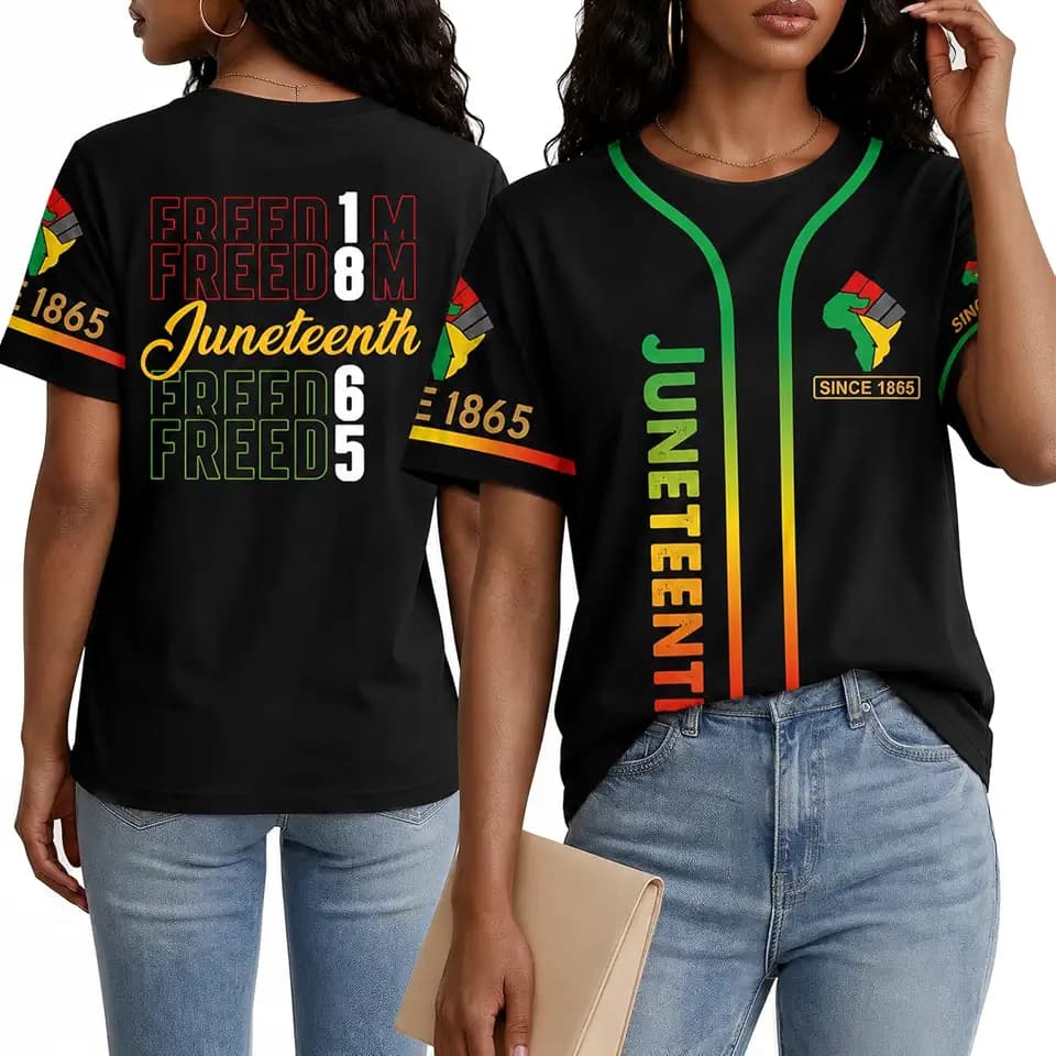 Juneteenth Shirts Women Black Independence Day Graphic T-Shirt