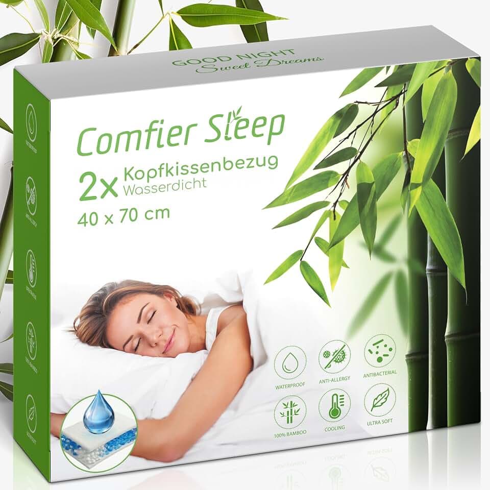wasserdichte Kissenbezüge 40x70 Dreilagig mit Reißverschluss – Antiallergen Kopfkissenbezug – Allergiker Bettwäsche – Schützender Kissenbezug für mehr Hygiene & Komfort