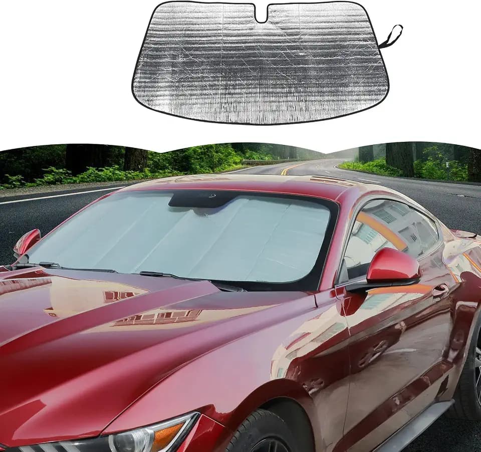 Windshield Sunshade Sun Shade Heat Shield Front Window Sun Visor Mat for Ford Mustang 2015-2023
