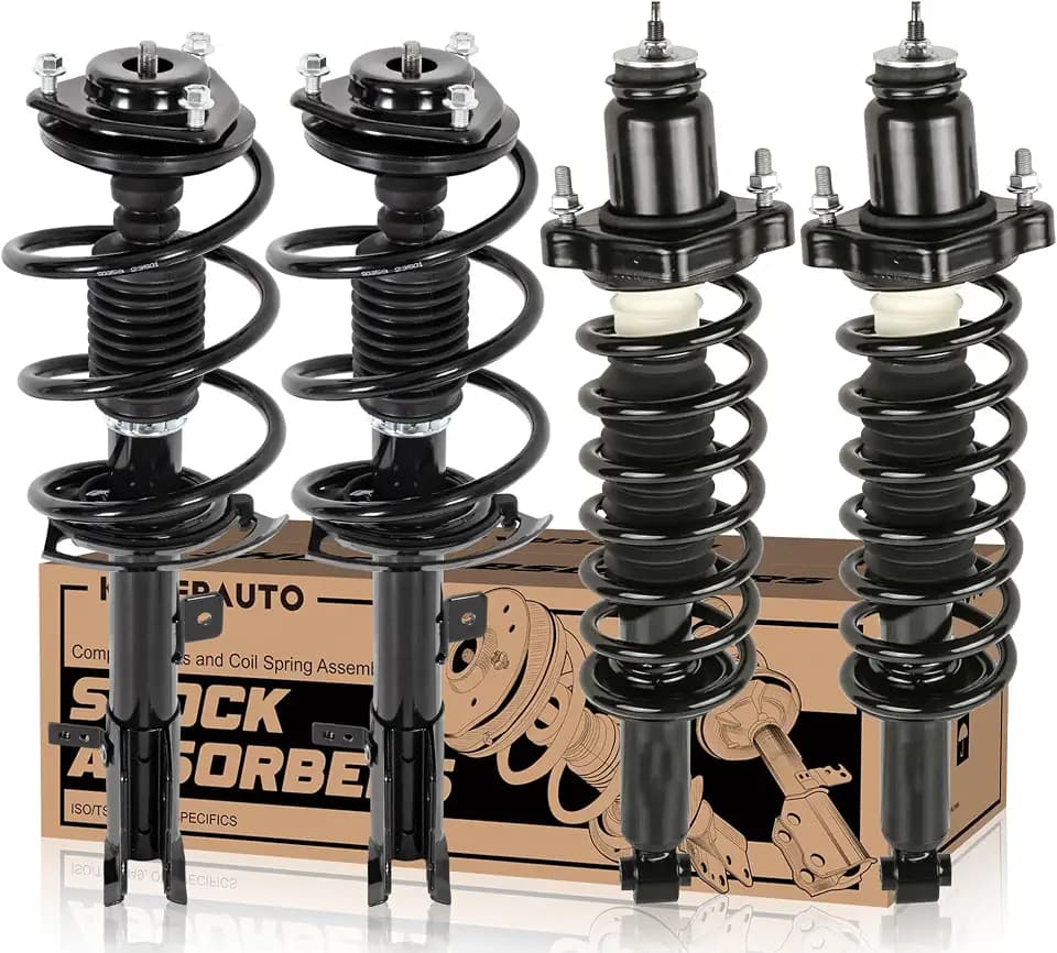 KUIPERAUTO 172368 172401 Front and Rear Struts Complete Assembly Shocks Absorbers Compatible for 2007-2016 Jeep Compass Patriot/Compatible for 2007-2012 Dodge Caliber (set of 4)
