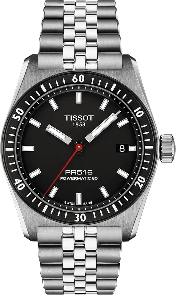Tissot PR516, Swiss Automatic, 38mm, Black Dial, Unisex Watch