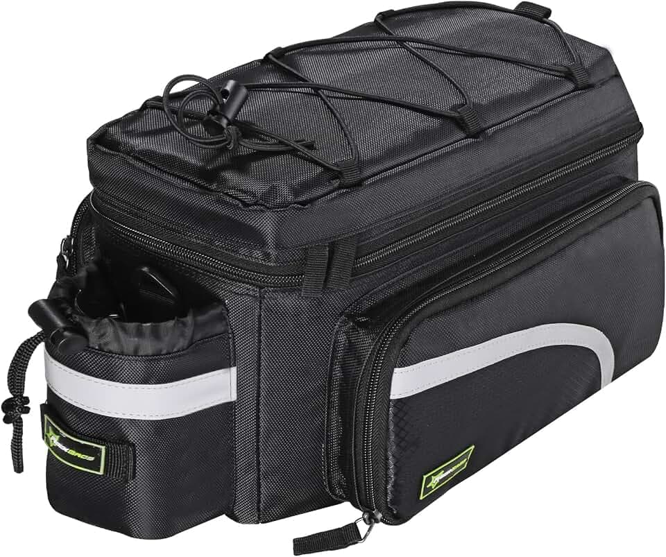 ROCKBROS Bike Trunk Bag 13L-25L Bike Rear Rack Bag Expandable Side Pockets