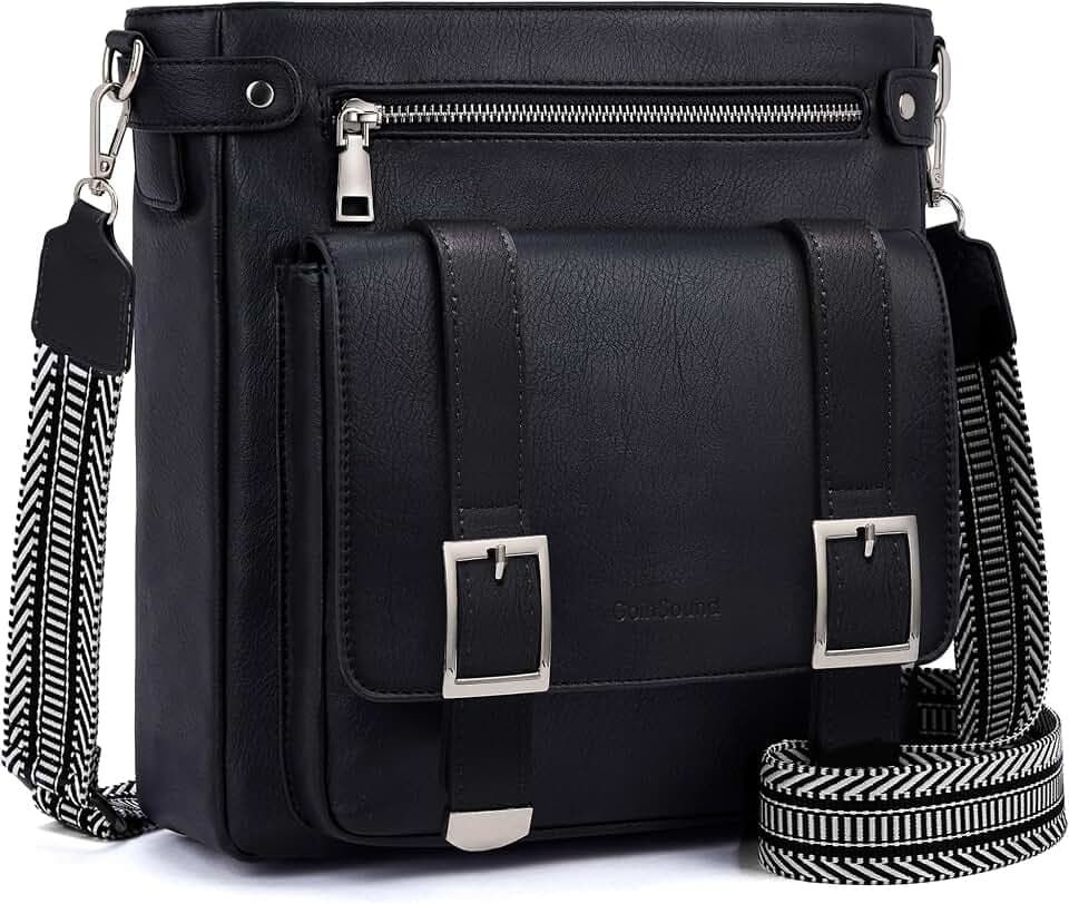 Medium Crossbody Purse for Women with Adjustable Guitar Strap