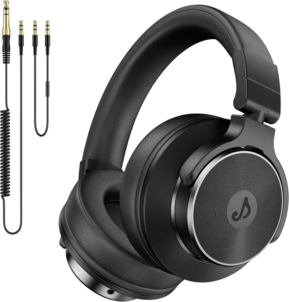 Over Ear Kopfhörer mit Kabel, Professionell Studio-Kopfhörer DJ Kopfhörer