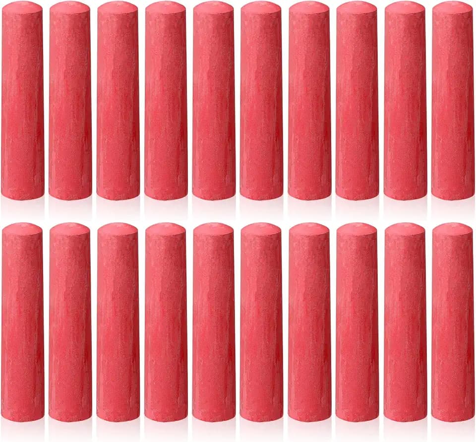 20 Pcs Sidewalk Chalks for Kids Non Toxic Jumbo Chalk for Party Gift Outdoor Art Classroom Play Painting (Red)