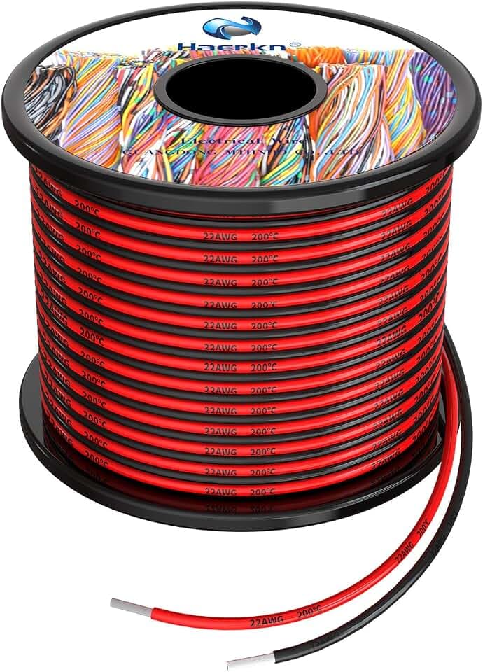 22awg 0,3mm² Silikon Elektrischer Draht Kabel 2 Farben 2x30 Meter