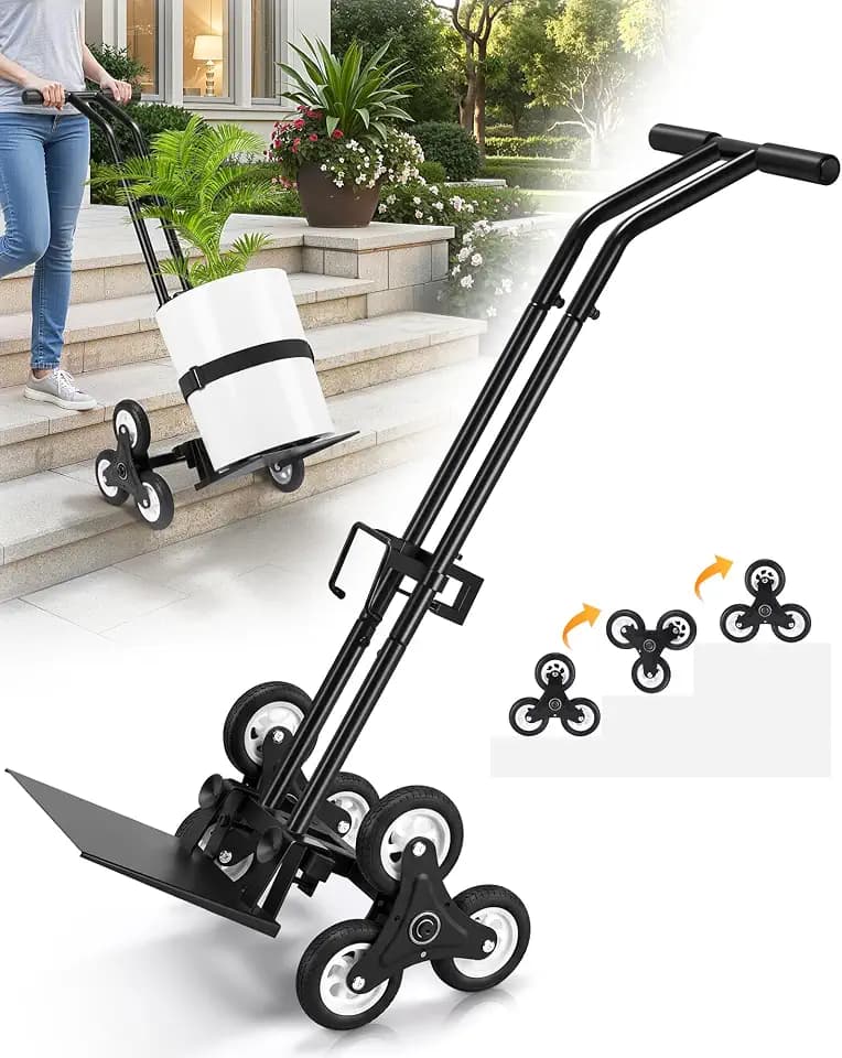 Plant Stair Climbing Dolly Cart, 198 LBS Heavy Duty Plant Caddy with Wheels