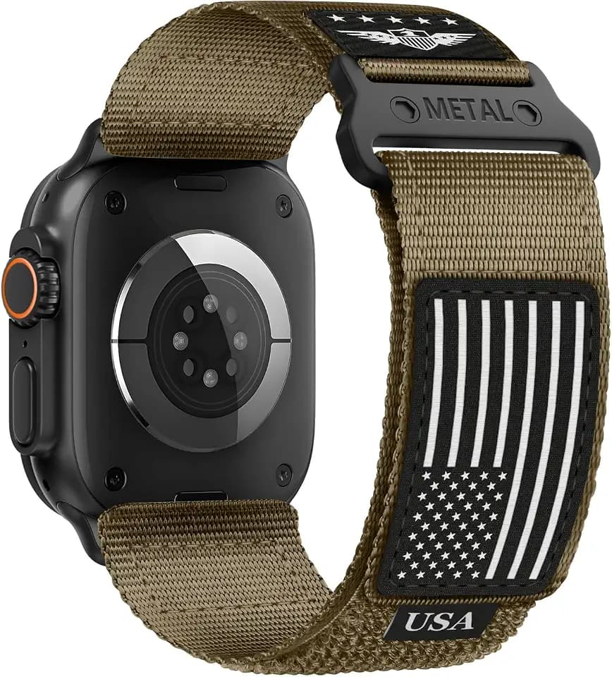 Rugged Nylon for Apple Watch Ultra 2/Ultra 3 Band 49mm 46mm 45mm 44mm Men