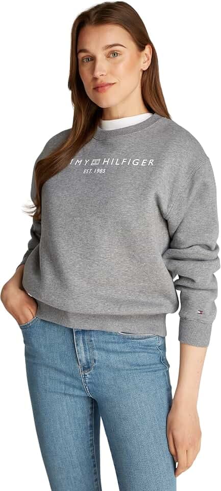 Tommy Hilfiger Damen Sweatshirt ohne Kapuze