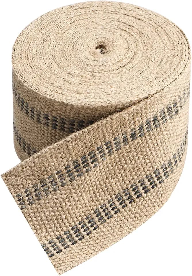 YaeCCC Jute Webbing,Upholstery Webbing for Chair,3.5"x10Yd Upholstery Strap