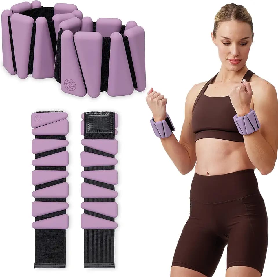 Gaiam Wrist and Ankle Weights, Wearable Bracelet to Strengthen, Tone & Sculpt, Adjustable Ankle Weights for Women & Men for Yoga, Dance, Pilates, Barre, Cardio, Home & Gym Use