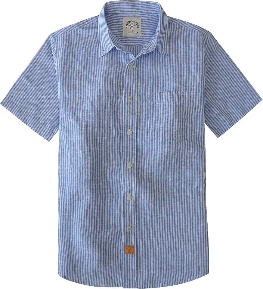 Dubinik® Short Sleeve Shirts for Men Soft Breathable Summer Button Down
