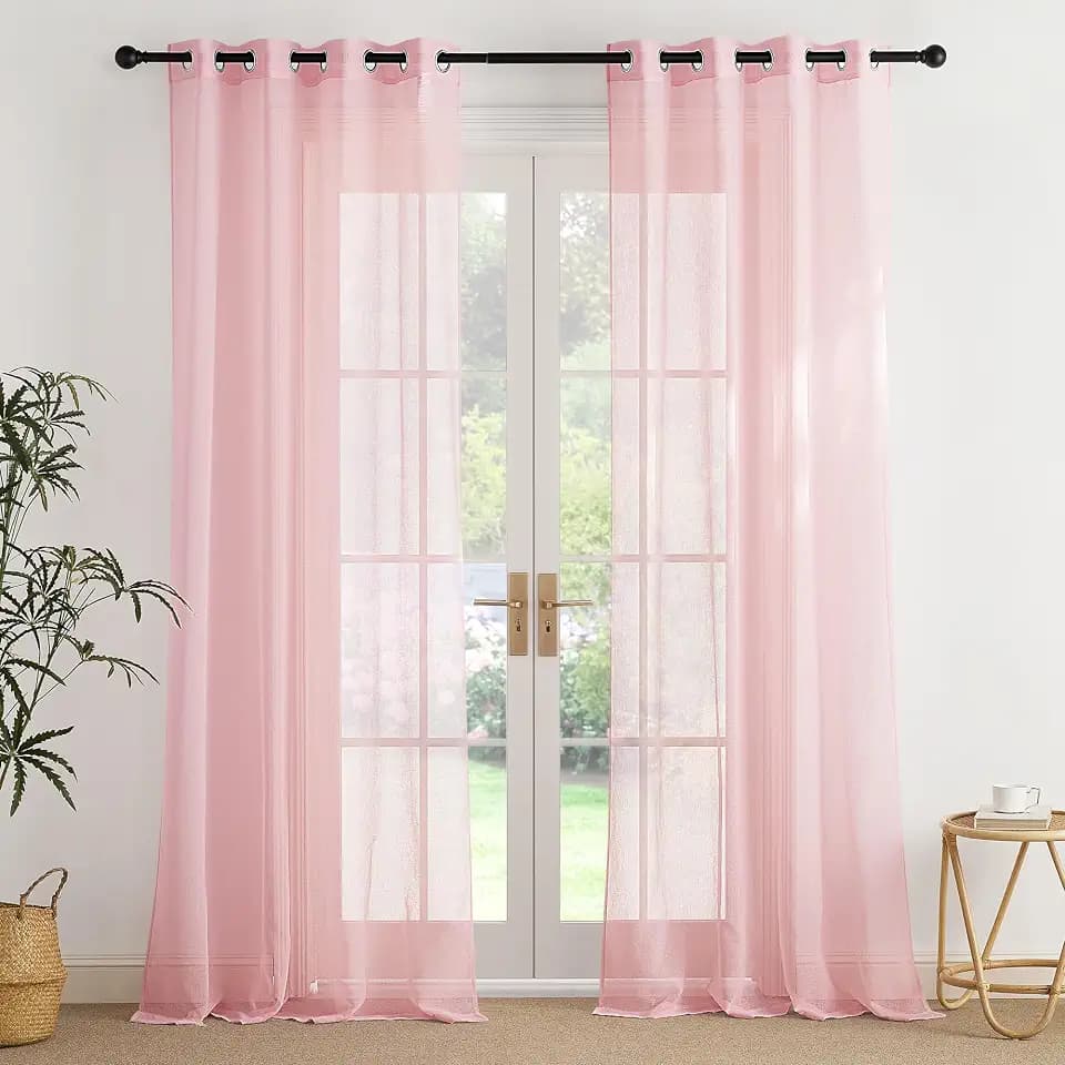 PONY DANCE Stores Gardinen mit Ösen Vorhang Transparent Wohnzimmer