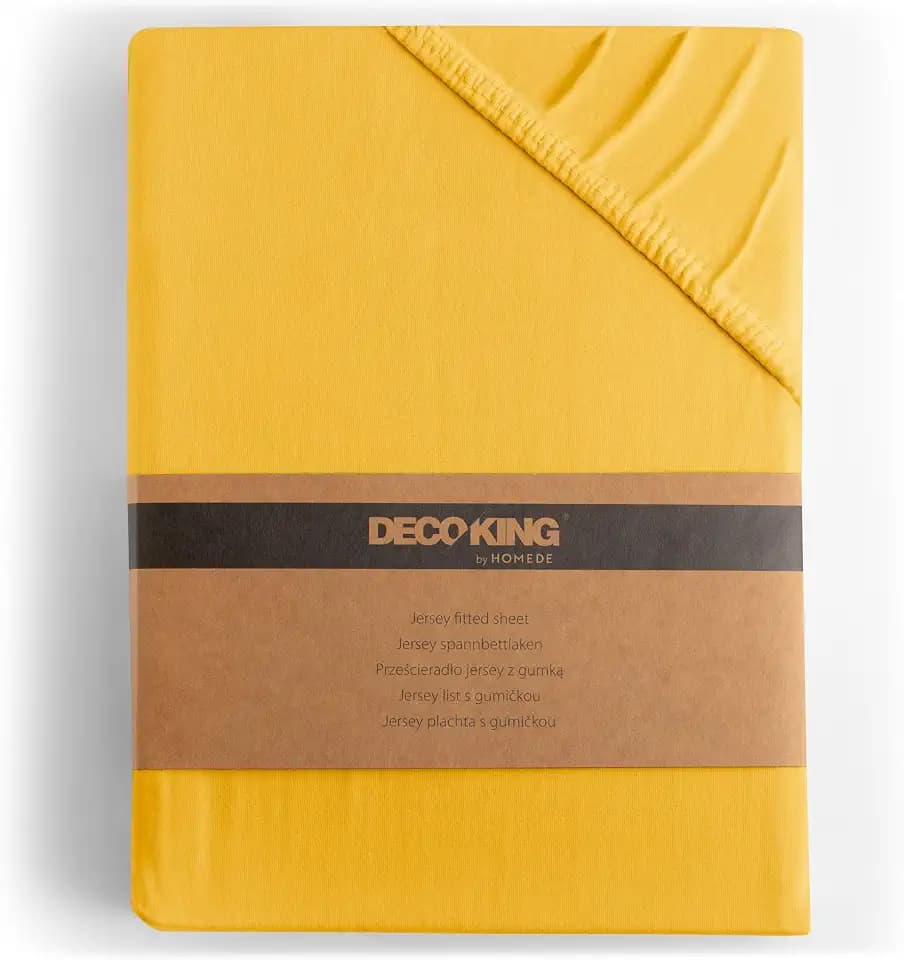 DecoKing Spannbettlaken 140x200 160x200 cm 100% gekämmte Baumwolle Amber