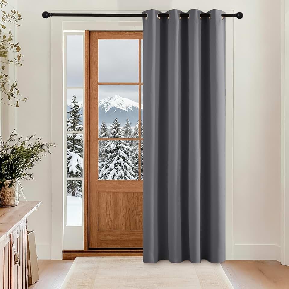 KGORGE Türvorhang Kälteschutz Blickdicht Vorhang 210cm Lang Wohnzimmer