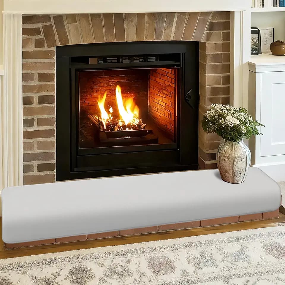 SUNICO Memory Foam Fireplace Baby Proofing Hearth Padding, 71x15in, Grey