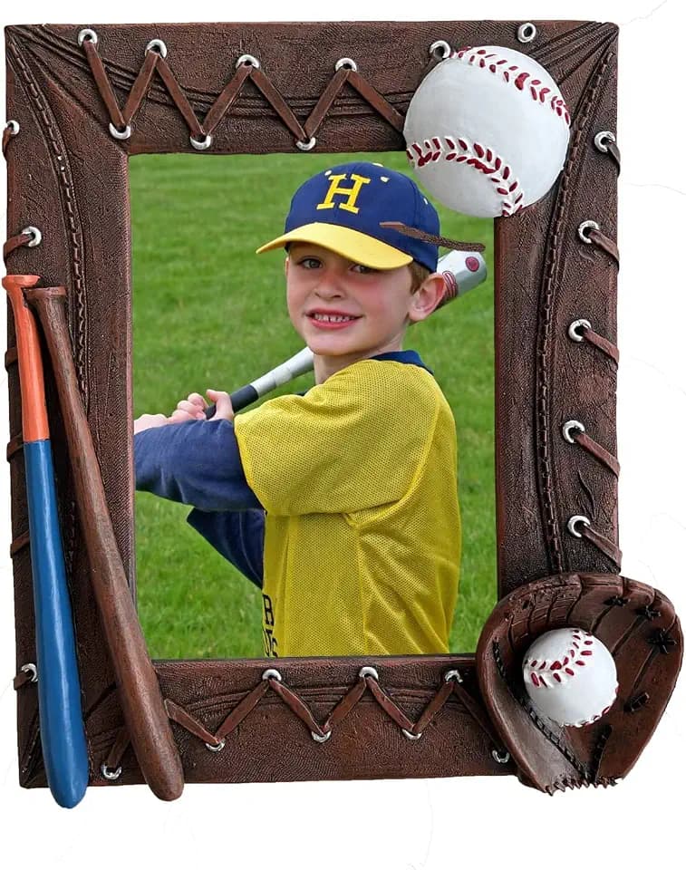 AKRILANE 5x7 Baseball Picture Frame 3D Resin Picture Frame Handmade Coach Gift For Dad, Mom, Mama, Aunt, Sisters, Men, Women, Athletes, Coaches, Team – 5 x 7 Baseball Photo Frame – Style A