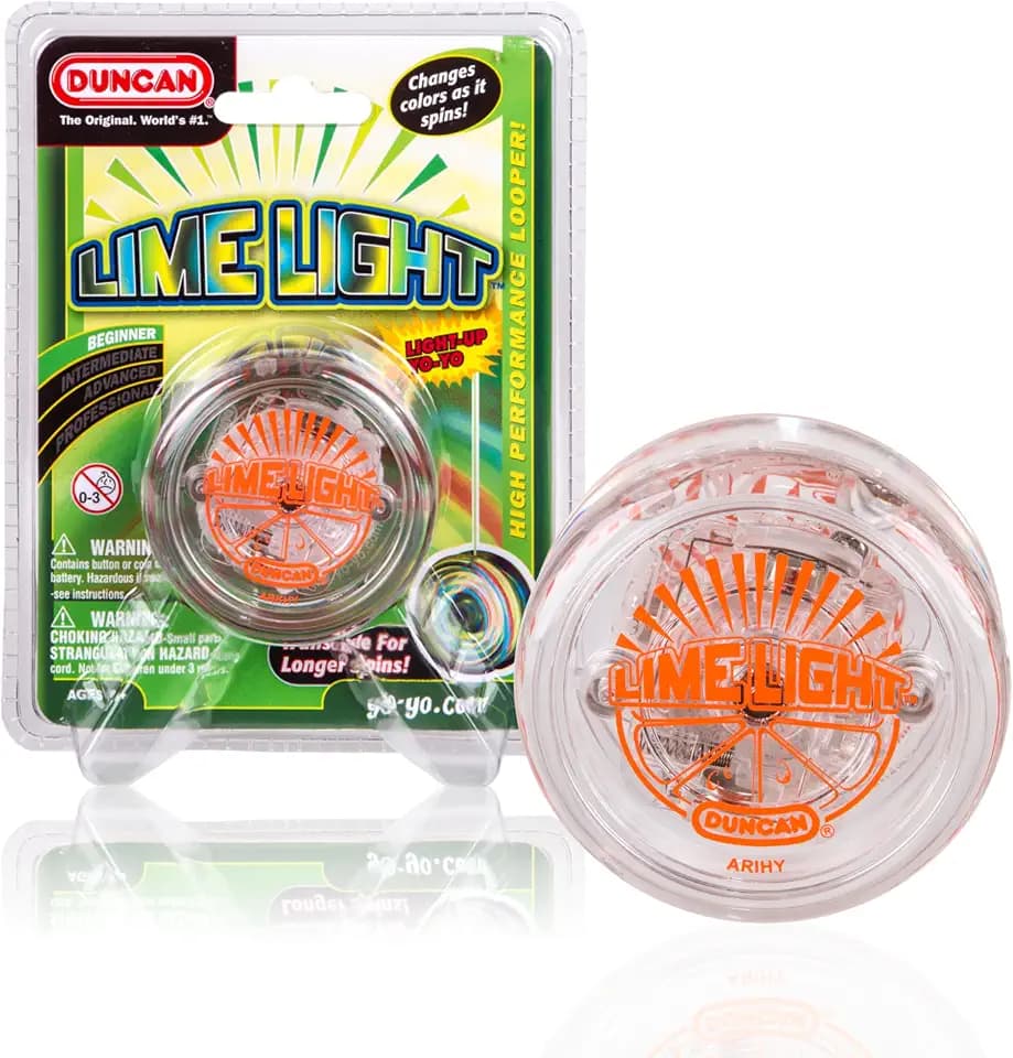 Duncan Toys Limelight LED Light-Up Beginner Yo-Yo, Clear and Orange
