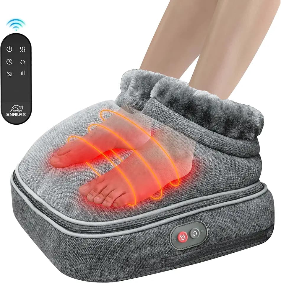Snailax Shiatsu‑Fußmassagegerät mit Wärme und 2‑in‑1‑Knetmassage