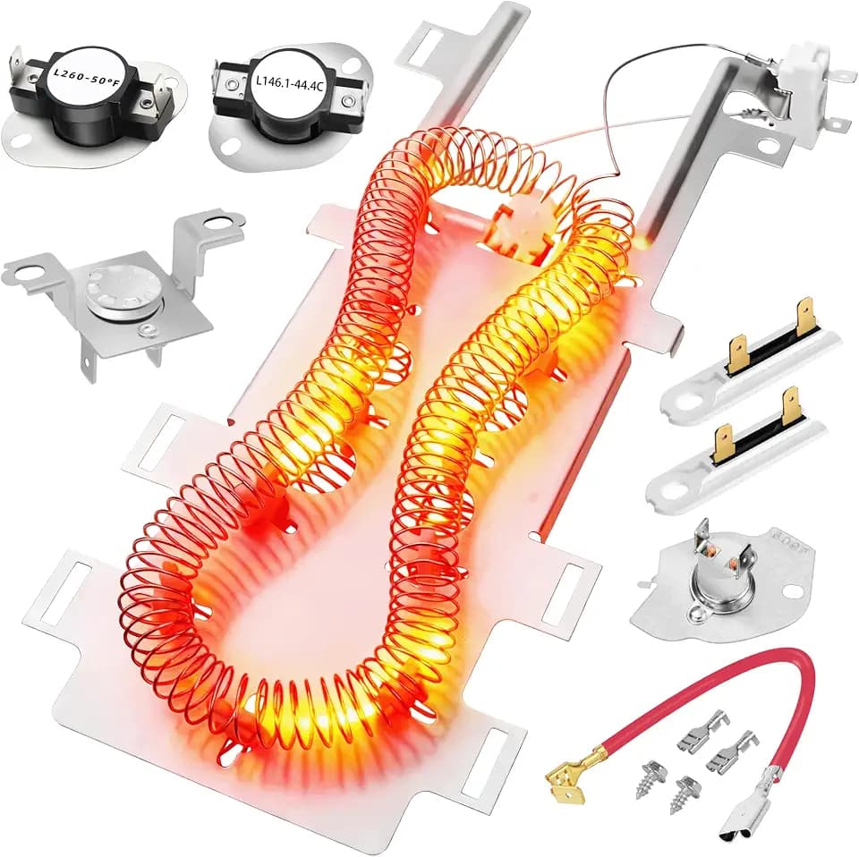 WP8544771 Dryer Heating Element for Whirlpool WED75HEFW0 WED7300XW0 WED9200SQ1 WED87HEDW1 WED9150WW1 WED9470WW2 WED9470WW1 WED9470WR1 WED9470WL1 WED85HEFC0 WED8740DW1 WED9050XW1 WED9600TU0 WED9750WW0