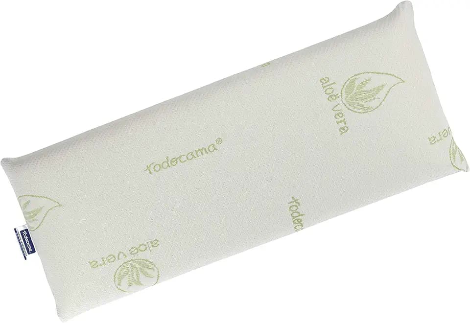 Todocama - Viskoelastisches Kissen, kompakter Kern. Doppelter Bezug mit Reißverschluss. Aloe Vera Plus-Gewebe. Thermoregulierbar an den Hals. (135 cm)