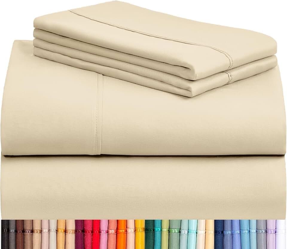 Twin XL Sheets Set, Cooling & Soft Deep Pocket Bed Sheets, 3PC