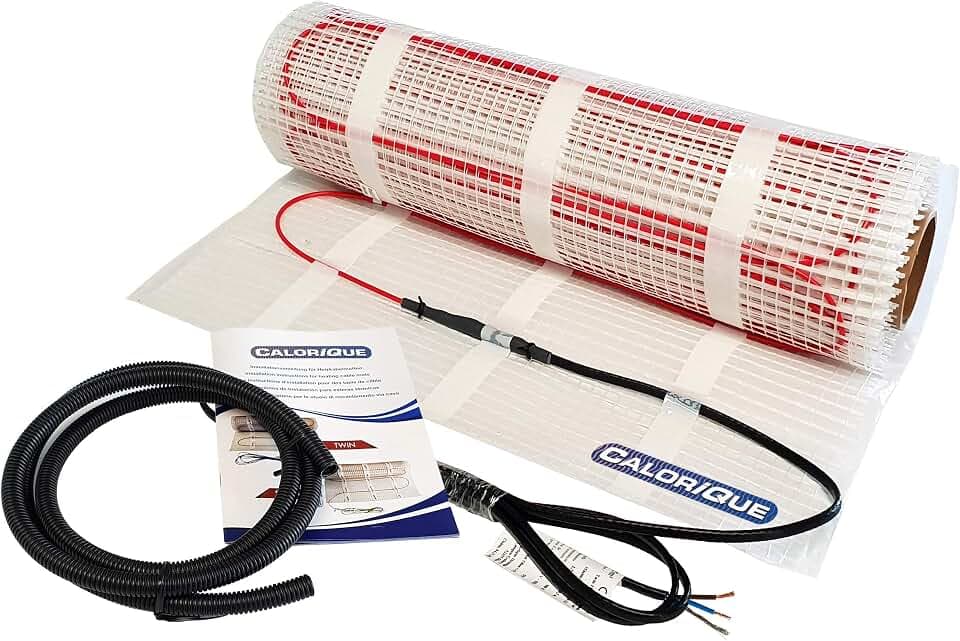 CALORIQUE Elektrische Heizkabelmatte – 14,0m²(2x7m²)– Sparsame Elektrische Fußbodenheizung 150 W/m² – TWIN-Technologie - Erneuerbare Energie-Quellen [Energieeffizienzklasse A +++]