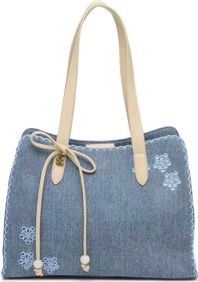 Lucky Brand Shel Floral Embroidered Tote