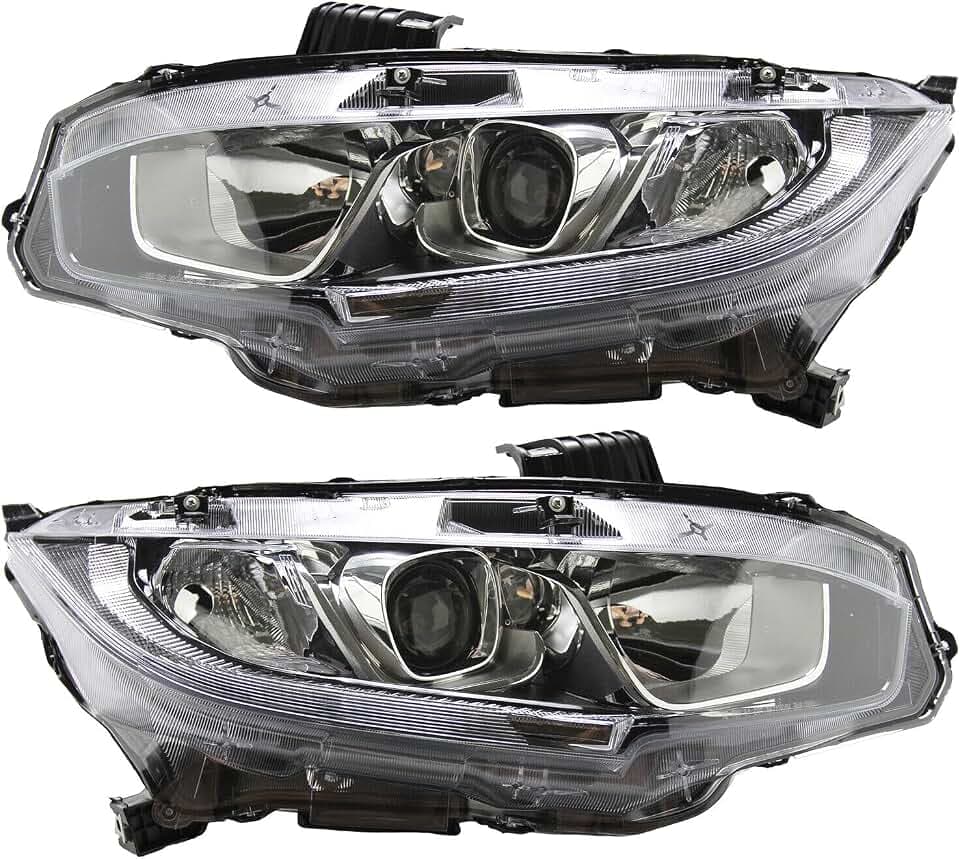 Headlight Assembly Compatible with 2016-2021 Honda Civic