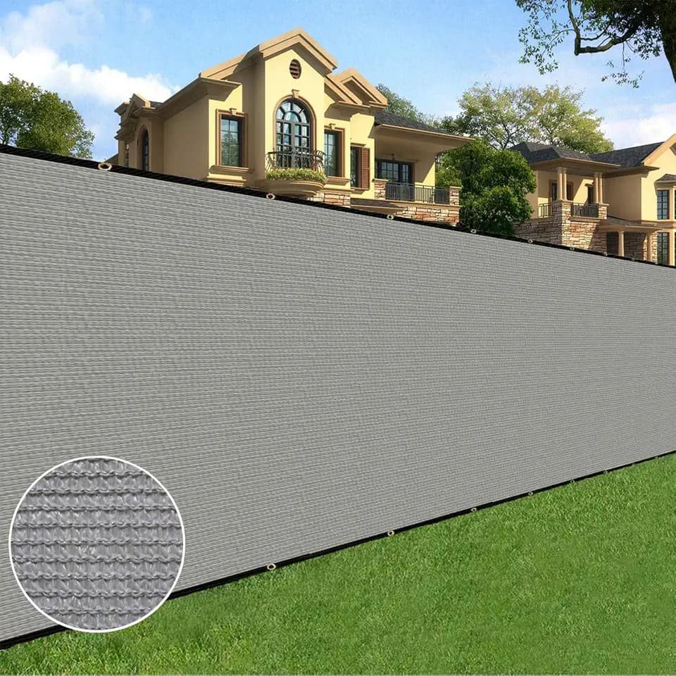 Sunnyglade 5 ft x 50 ft Privacy Screen Fence Heavy Duty Fence Cover Grey
