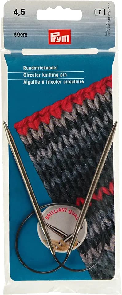 Prym 212150 Rundstricknadeln MS 40 cm 4,50 mm silberfarbig