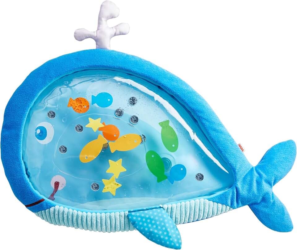 HABA Wasserspielmatte Großer Wal – Spielmatte für Babys ab 6 Monate