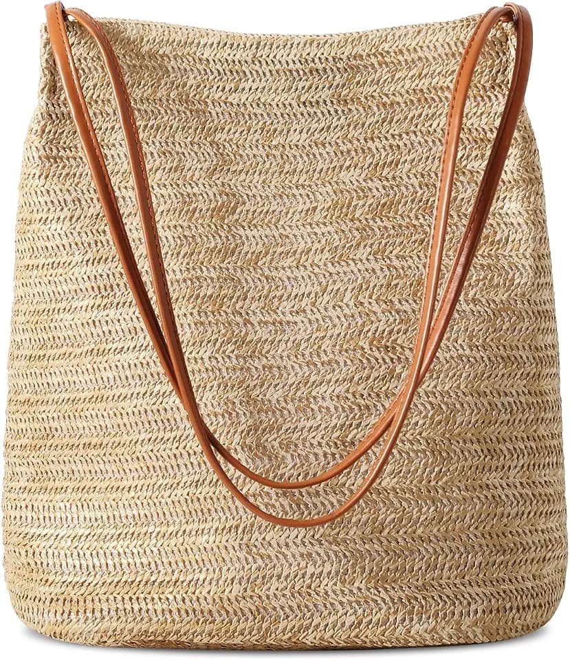 Tavaleu Straw Beach Bags for Women Tote Handbag Shoulder Hobo Bucket Bag