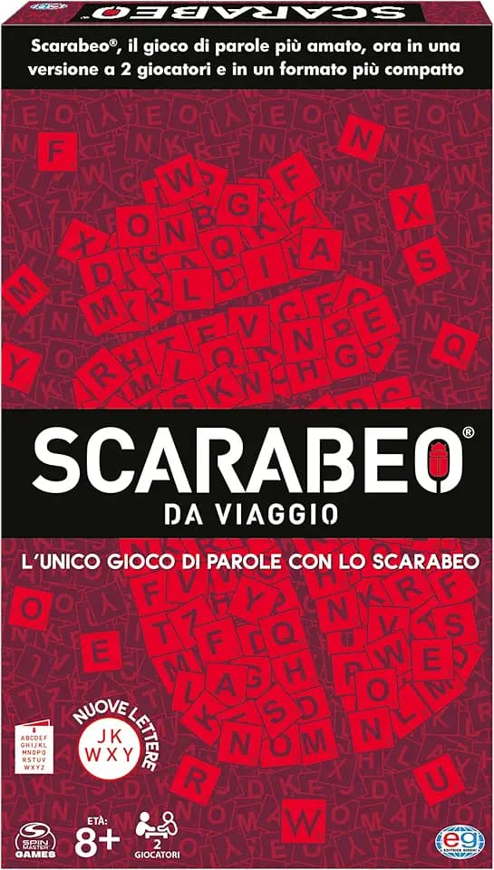 Spin Master Verlag Spiele, SCARABEO, 2-Spieler-Skarabäus, Wortspiel in Dosen, Brettspiel für die ganze Familie, ab 8 Jahren, 2-Spieler-Board-Spiel - Für Herausforderungen in der Familie