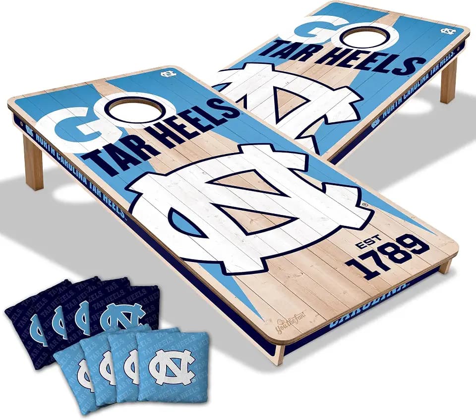 YouTheFan NCAA 2’ x 4’ Professional Wood Cornhole Game with Logo Bags