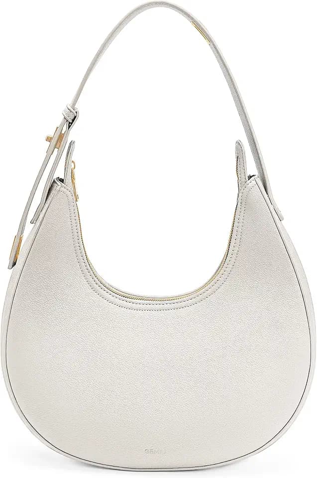 GEMIU Shoulder Purse for Women Classy Crescent Hobo Purse Slouchy Underarm Handbag with Wide Adjustable Strap