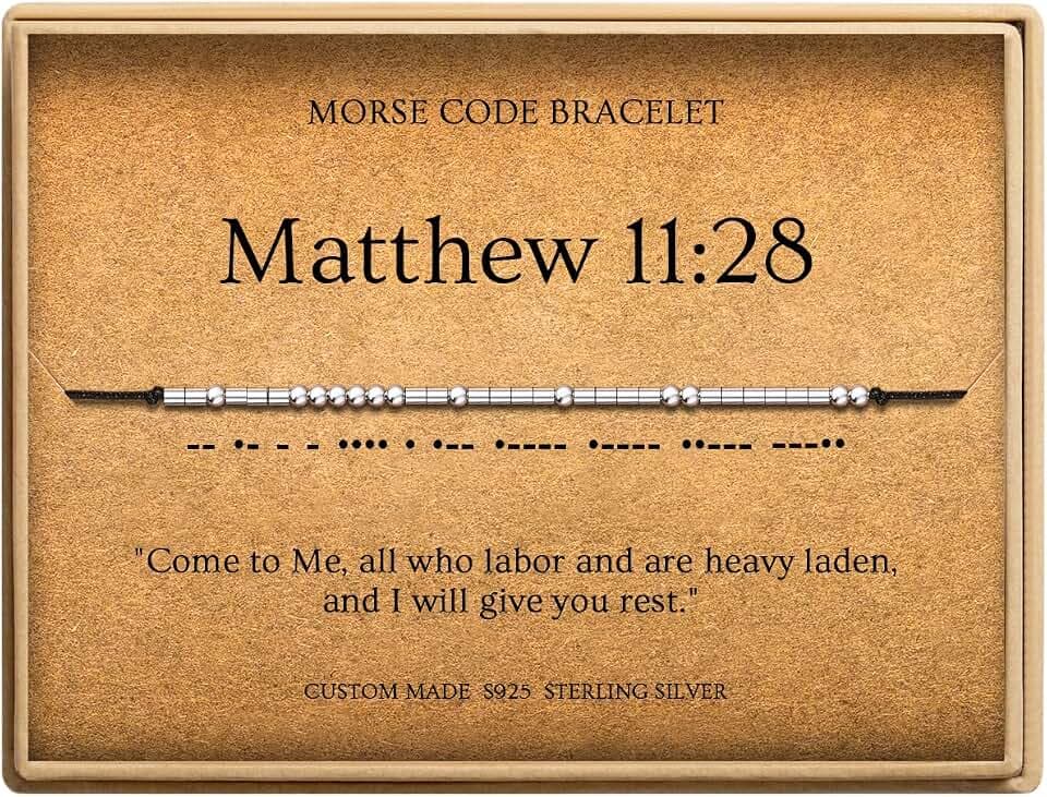 Loved Creations Morse Code Bracelets for Women, Christian Bible Verse Bracelets, Scripture S925 Sterling Silver Inspirational Faith Jewelry, Religious Gifts for Women