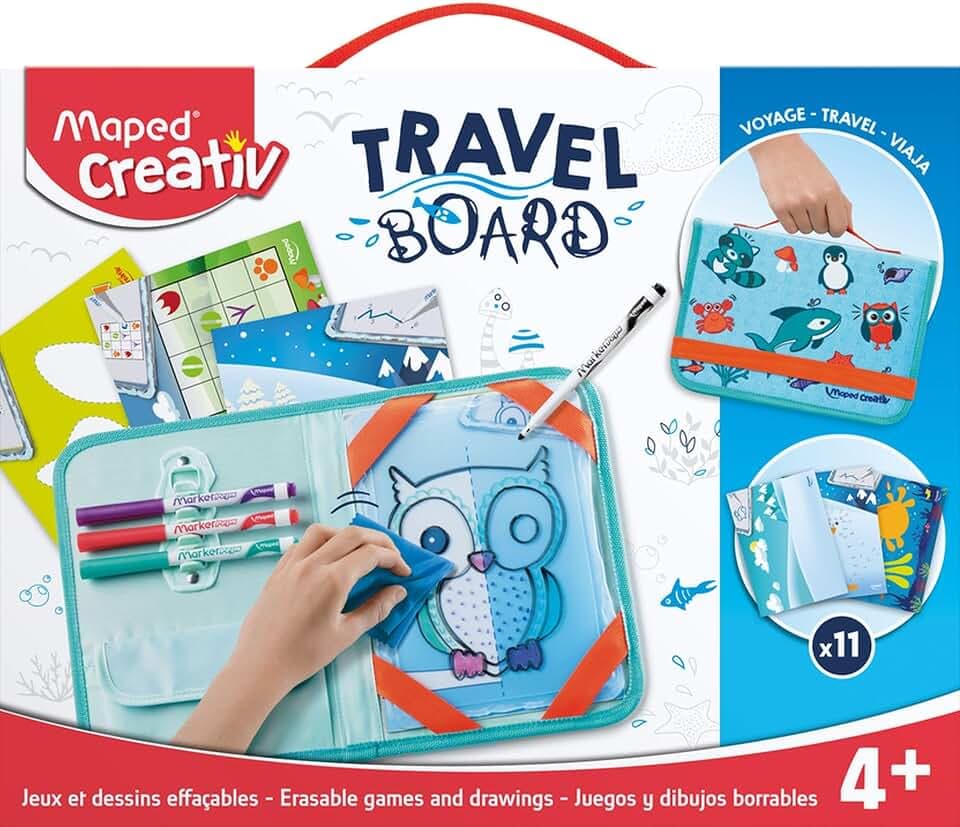 Maped 969310 transparente Tafel"Spiele & Zeichnungen" TRAVEL BOARD